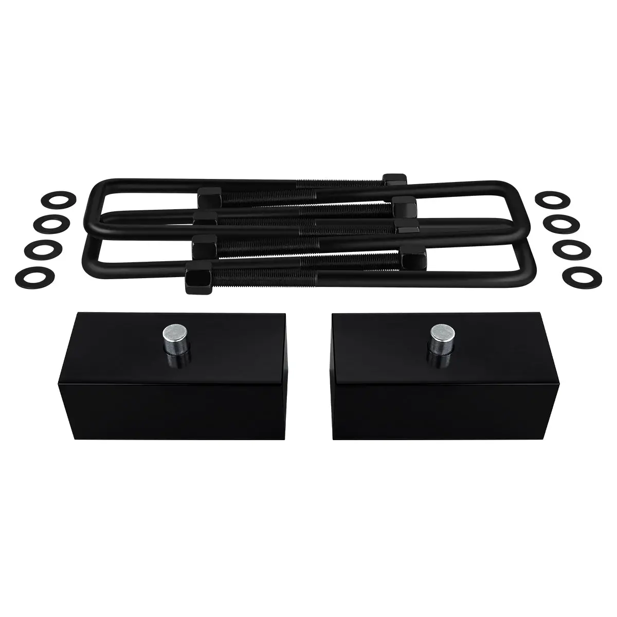 2001-2010 Chevy Silverado 1500Hd Rear Suspension Lift Blocks & Extended U Bolts 2Wd 4Wd Non-Overload 4