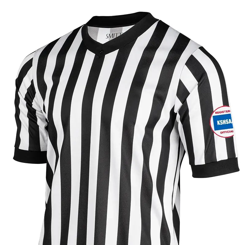 Kansas Kshsaa Logo Dye Sublimated V-Neck-Body Flex 1