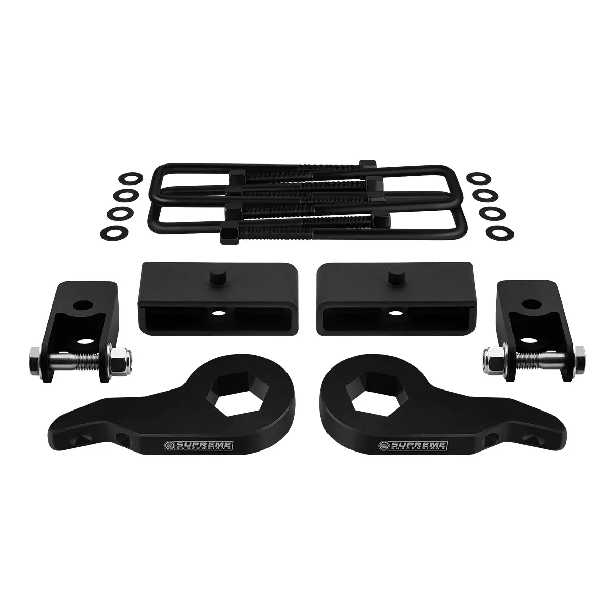 2003-2017 Gmc Savana Awd Full Suspension Lift Kit With Rear Shock Mount Extenders (Square Bend U-Bolts) 2