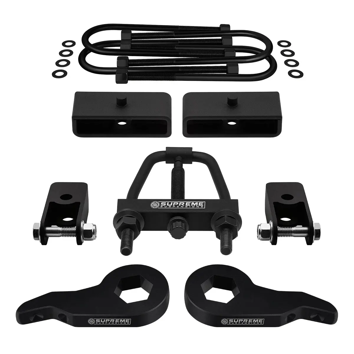 2003-2017 Chevrolet Express 4Wd Full Suspension Lift Kit With Rear Shock Mount Extenders And Tool (Round Bend U-Bolts) 2