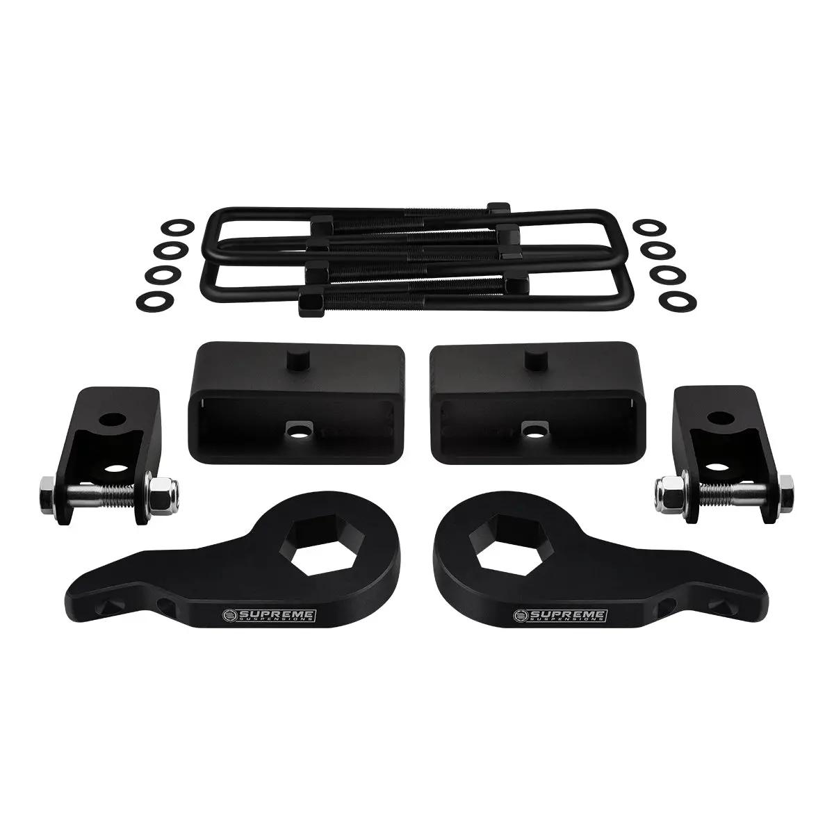 2003-2017 Gmc Savana Awd Full Suspension Lift Kit With Rear Shock Mount Extenders (Square Bend U-Bolts) 3