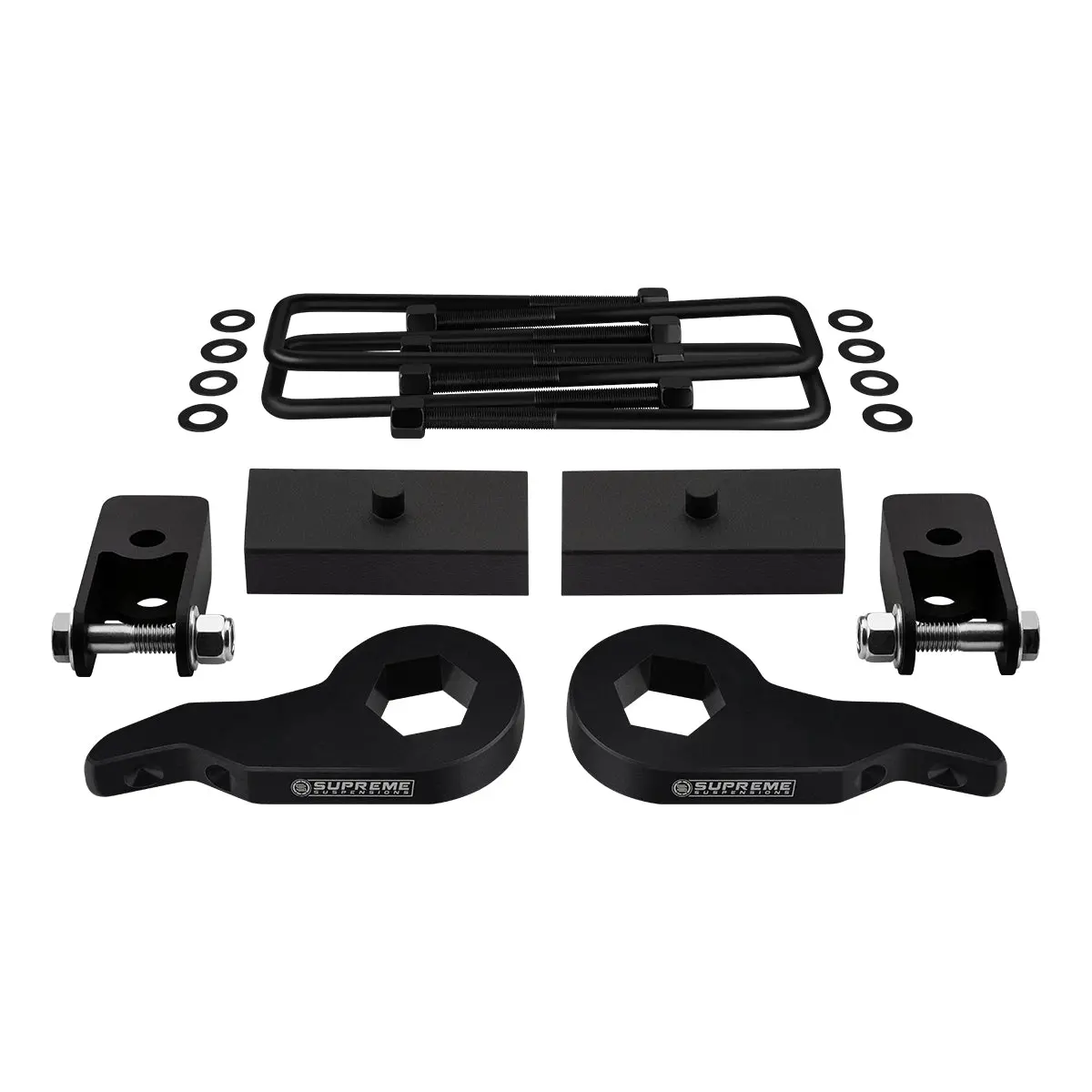 2003-2017 Chevrolet Express Awd Full Suspension Lift Kit With Rear Shock Mount Extenders (Square Bend U-Bolts) 1