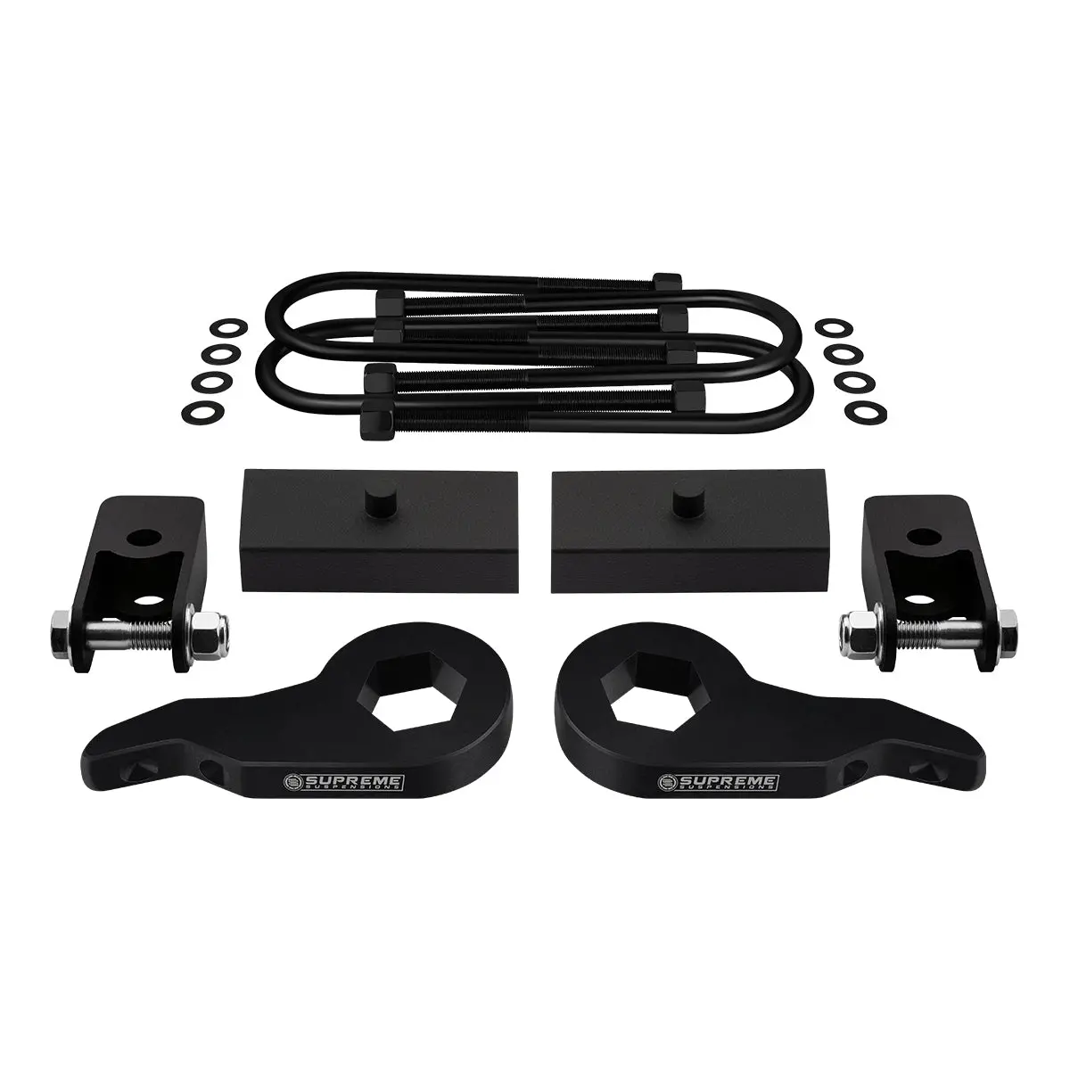 2003-2017 Chevrolet Express 4Wd Full Suspension Lift Kit With Rear Shock Mount Extenders (Round Bend U-Bolts) 1