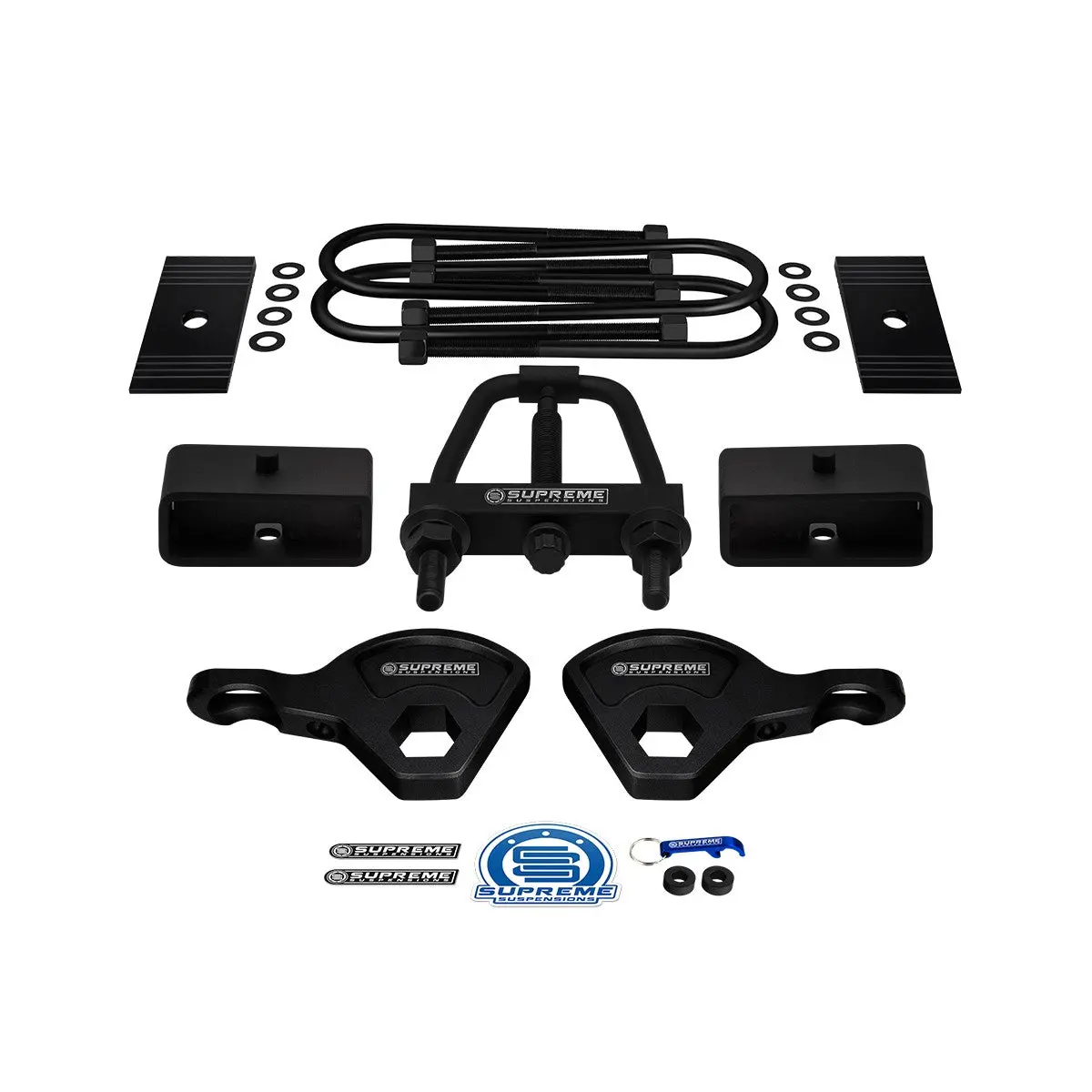 1987-2004 Dodge Dakota 4Wd (9.25" Rear Axle) Full Suspension Lift Kit With Axle Shims And Torsion Key Unloading Tool | Includes Supreme's New Hd Steel Lift Blocks! 3