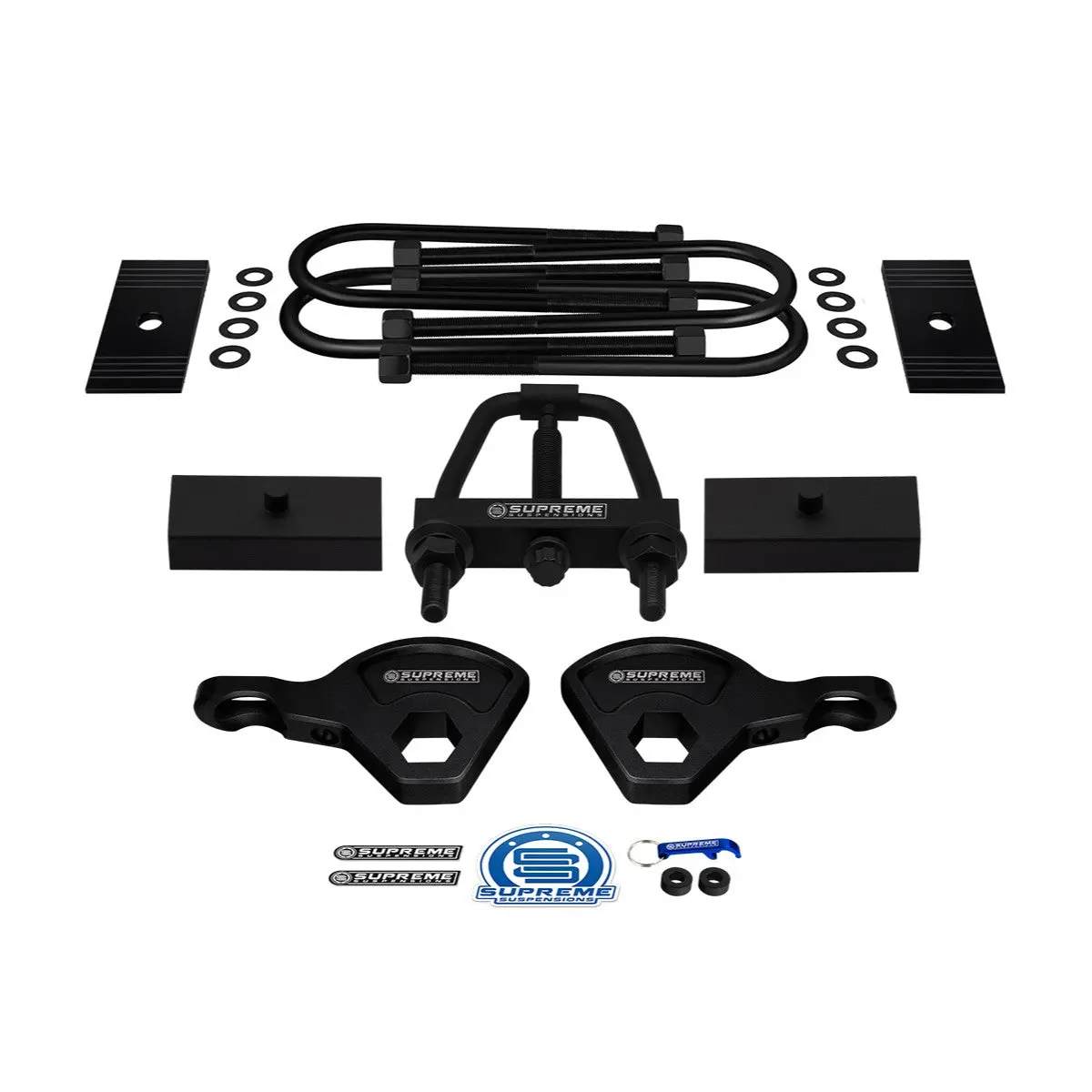 1987-2004 Dodge Dakota 4Wd (9.25" Rear Axle) Full Suspension Lift Kit With Axle Shims And Torsion Key Unloading Tool  | Includes Supreme's New Hd Steel Lift Blocks! 1