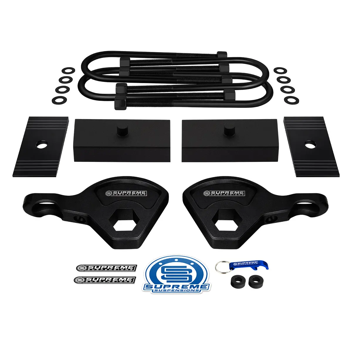 1987-2004 Dodge Dakota 4Wd (9.25" Rear Axle) Full Suspension Lift Kit With Axle Shims | Includes Supreme's New Hd Steel Lift Blocks! 1