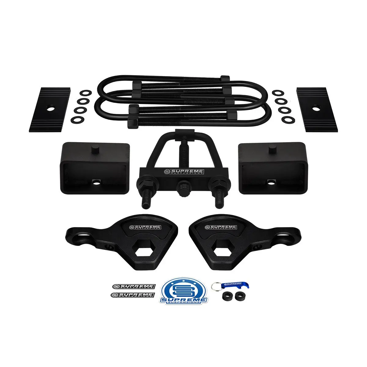 1987-2004 Dodge Dakota 4Wd (9.25" Rear Axle) Full Suspension Lift Kit With Axle Shims And Torsion Key Unloading Tool | Includes Supreme's New Hd Steel Lift Blocks! 4