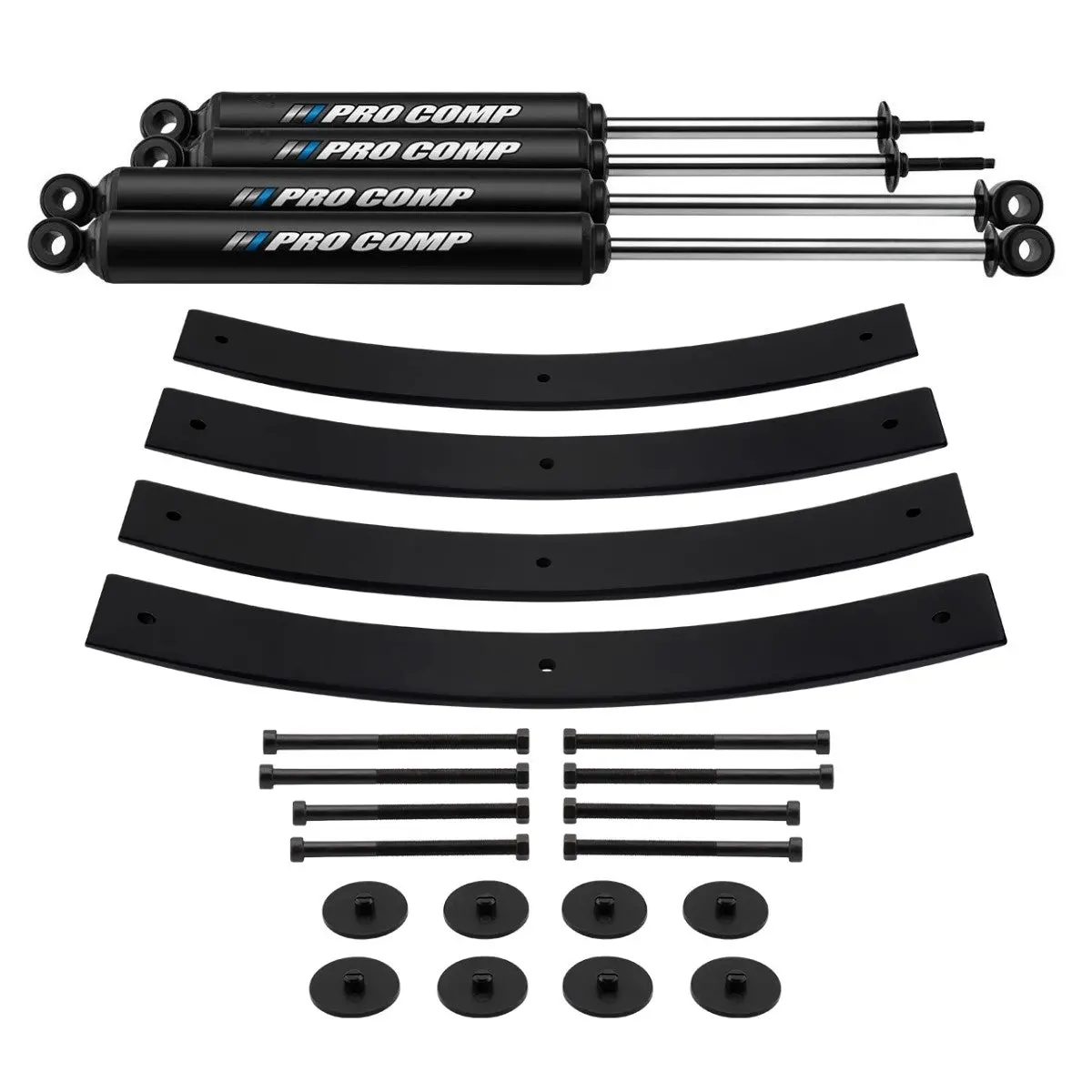 1987-1995 Jeep Wrangler Yj 1.5-2" Full Suspension Add-A-Leaf Lift Kit With Pro Comp Pro-X Twin Tube Shocks 4Wd 1