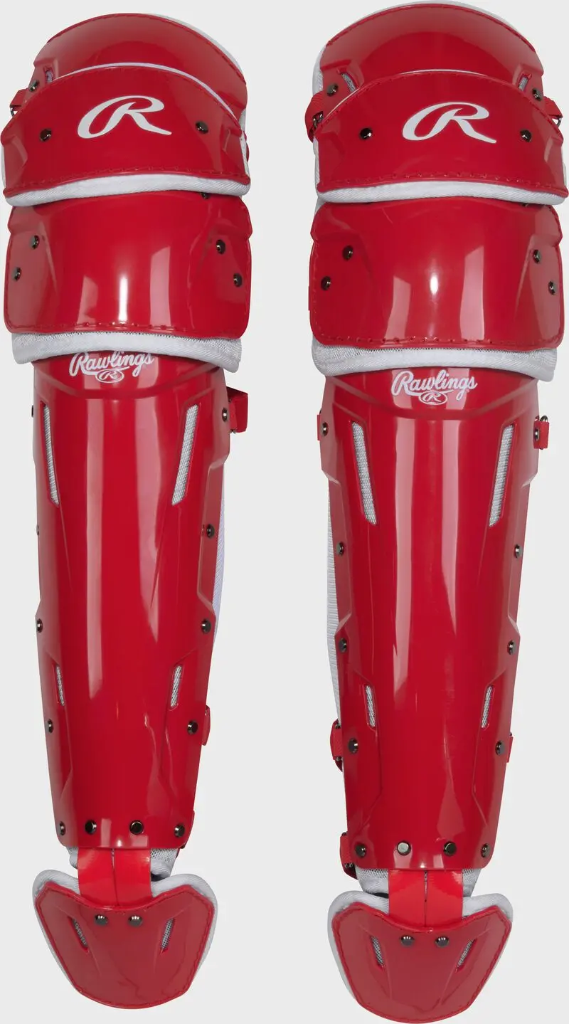 Rawlings Mach Pro Series Catchers Leg Guards - Scarlet 1