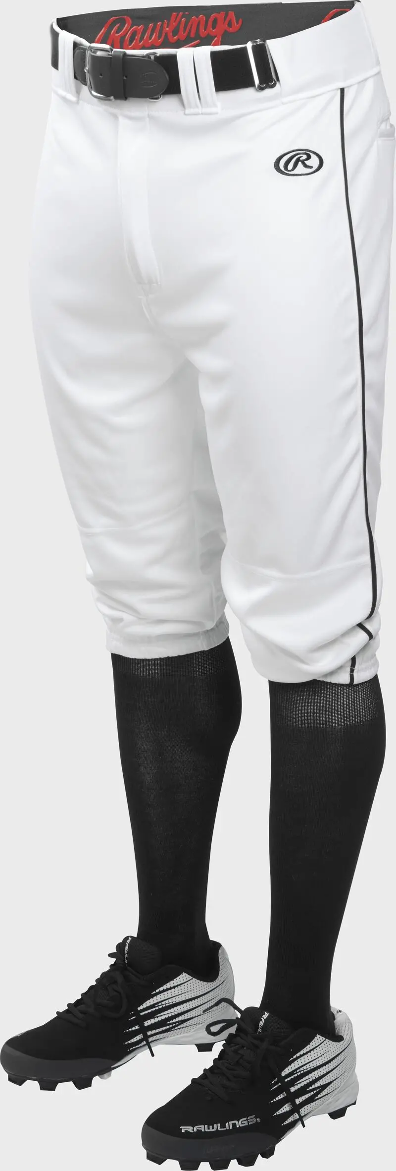 Rawlings Launch Piped Knickers White/Black - Baseball Piped Knicker Pant 1