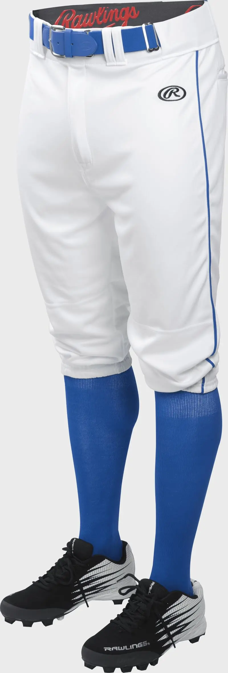 Rawlings Launch Piped Knickers White/Royal - Baseball Piped Knicker Pant 1
