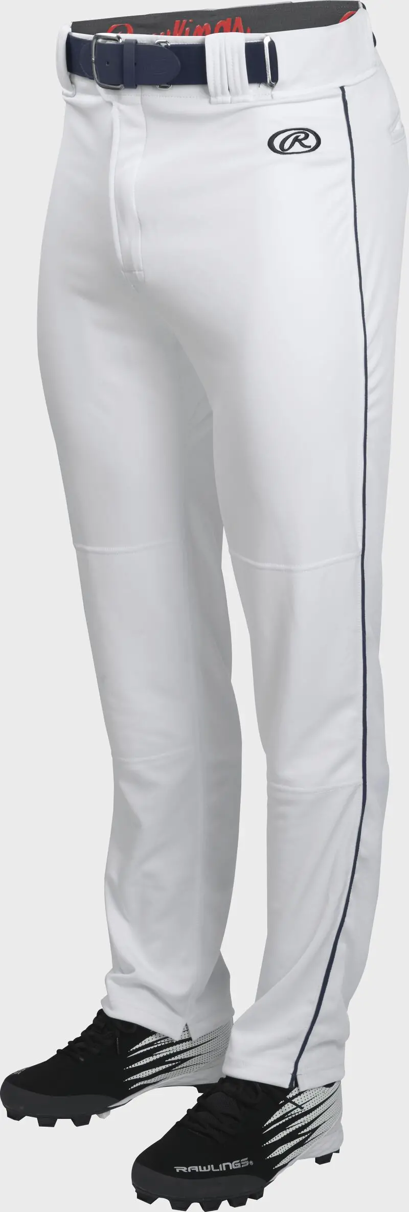 Rawlings Launch Piped Pant White/Navy - Baseball Piped Pant 1