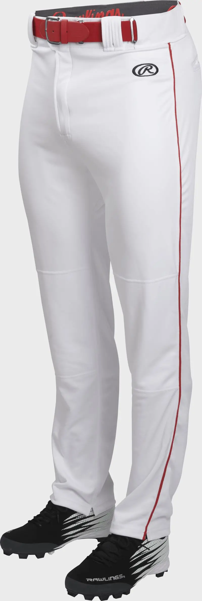 Rawlings Launch Piped Pant White/ Red - Baseball Piped Pant 1