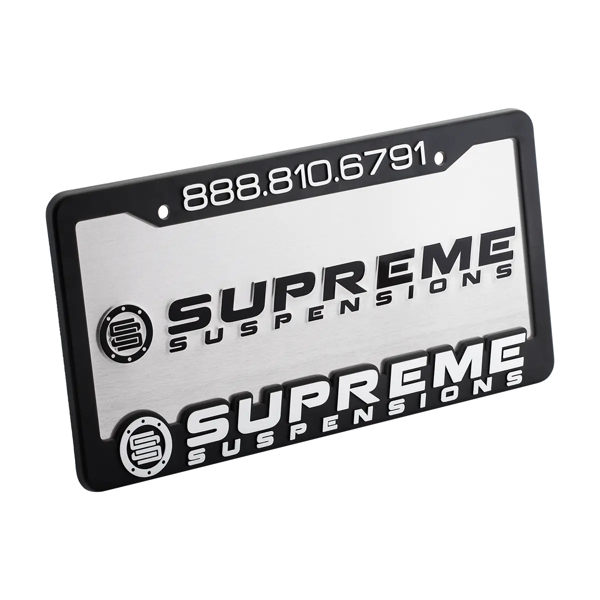 Supreme Suspensions® Aluminum License Plate With Frame 1