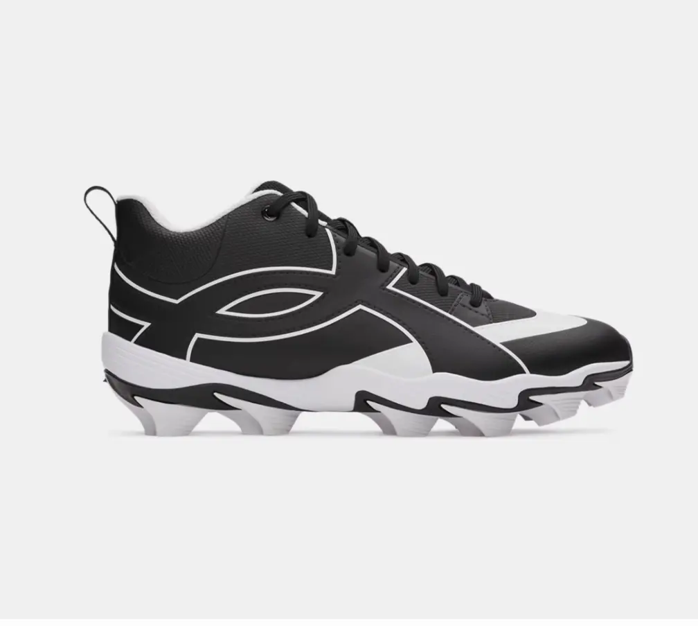 Under Armour Leadoff Icon Mid Adult Cleat - Black 1