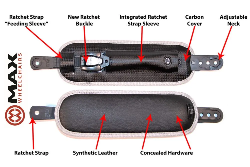 M2 Padded Single Ratchet Straps For Everyday And Wheelchair Sports Use. 3