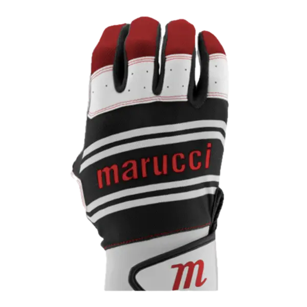 Marucci Swift Lite Black/Red Batting Gloves - Adult 1