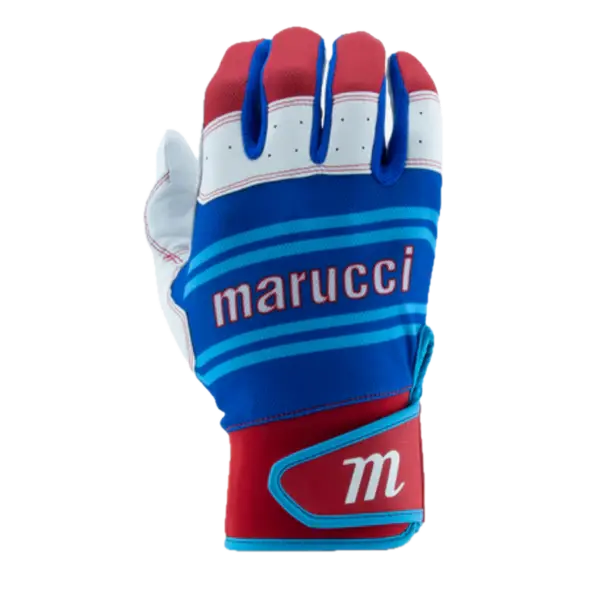 Marucci Swift Lite Red/Navy Blue Batting Gloves - Adult 1