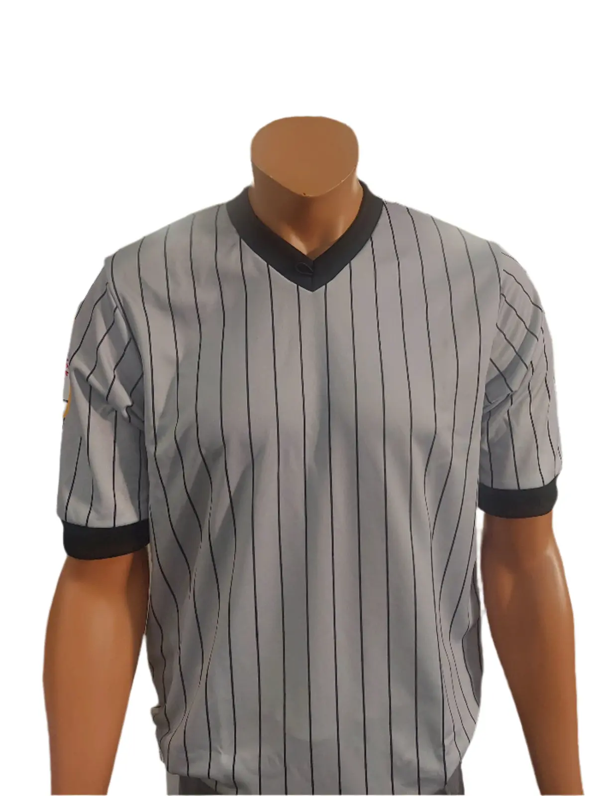 Maryland Wrestling Grey Mesh V-Neck With Black Pinstripes Without Usa Flag 1
