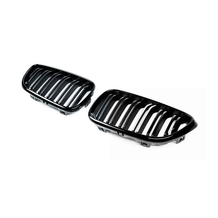 Mhc Black Bmw M2/2 Series Oem M2 Style Double Slat Front Grille In Gloss Black – F87/F22/F23 1