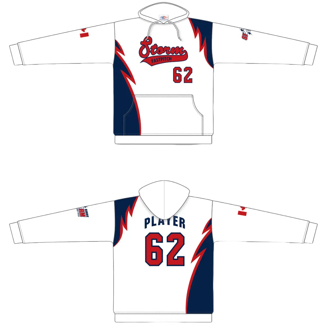 Barrie Storm Athletic Knit Sublimated Hoodie - White 1
