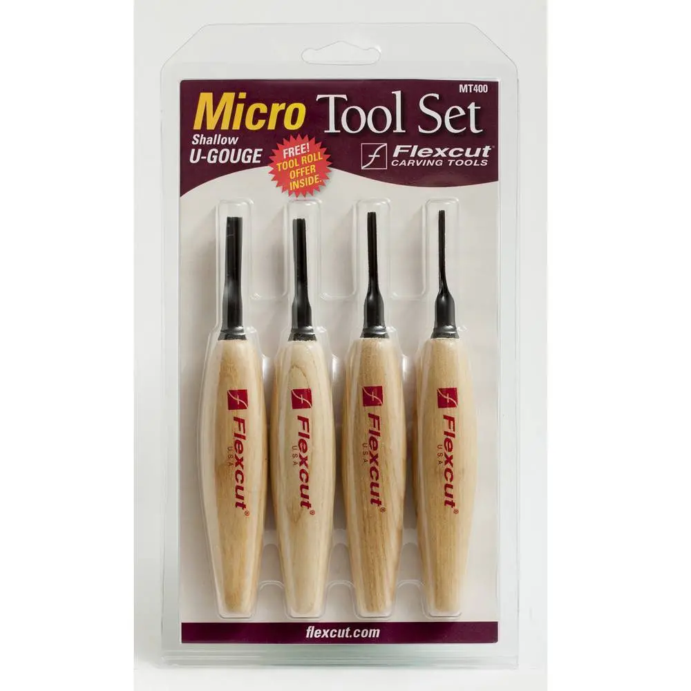 Flexcut Shallow U-Gouge Micro Tool Set Mt400 1