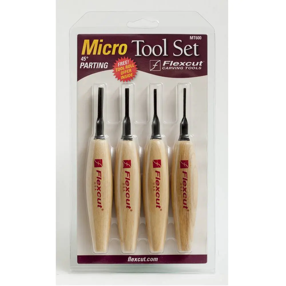 Flexcut Micro Tool Parting 45Deg 4 Piece Set.Mt600 1