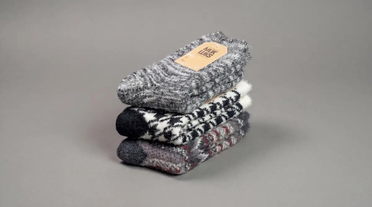 Muk Luks - Fuzzy Yarn Boot Socks 1