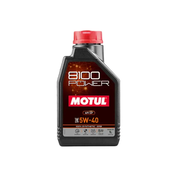 Motul 8100 Power 5W-40 Fully Synthetic High Performance Ester Engine Oil 1