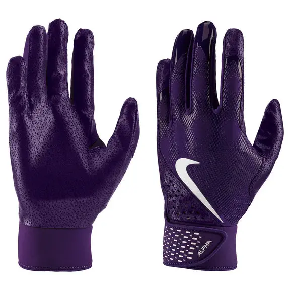 Nike Alpha Adult Batting Gloves - Purple 1