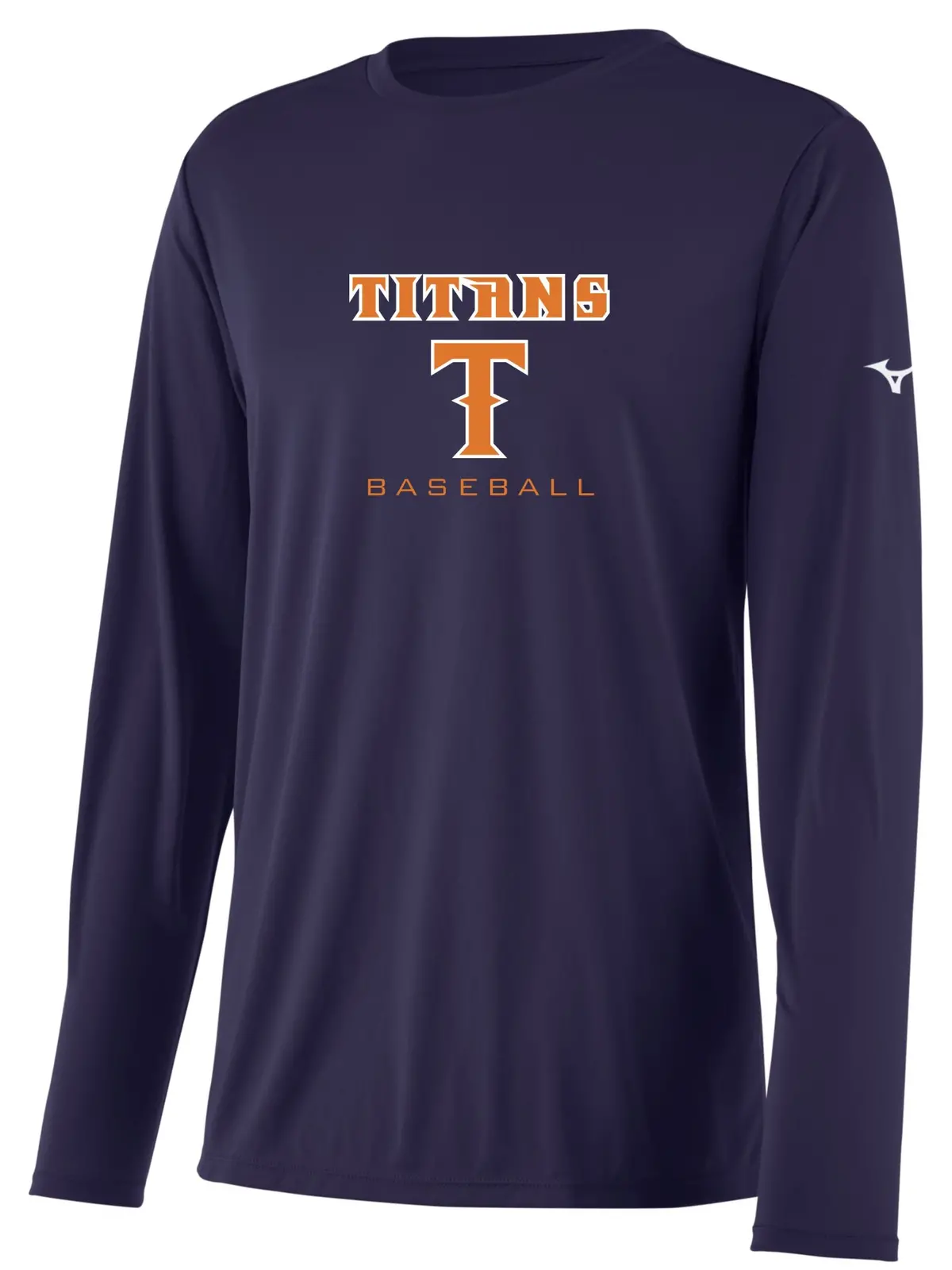 Mizuno Nxt Long Sleeve Shirt (Navy) - Titans Baseball Club 1