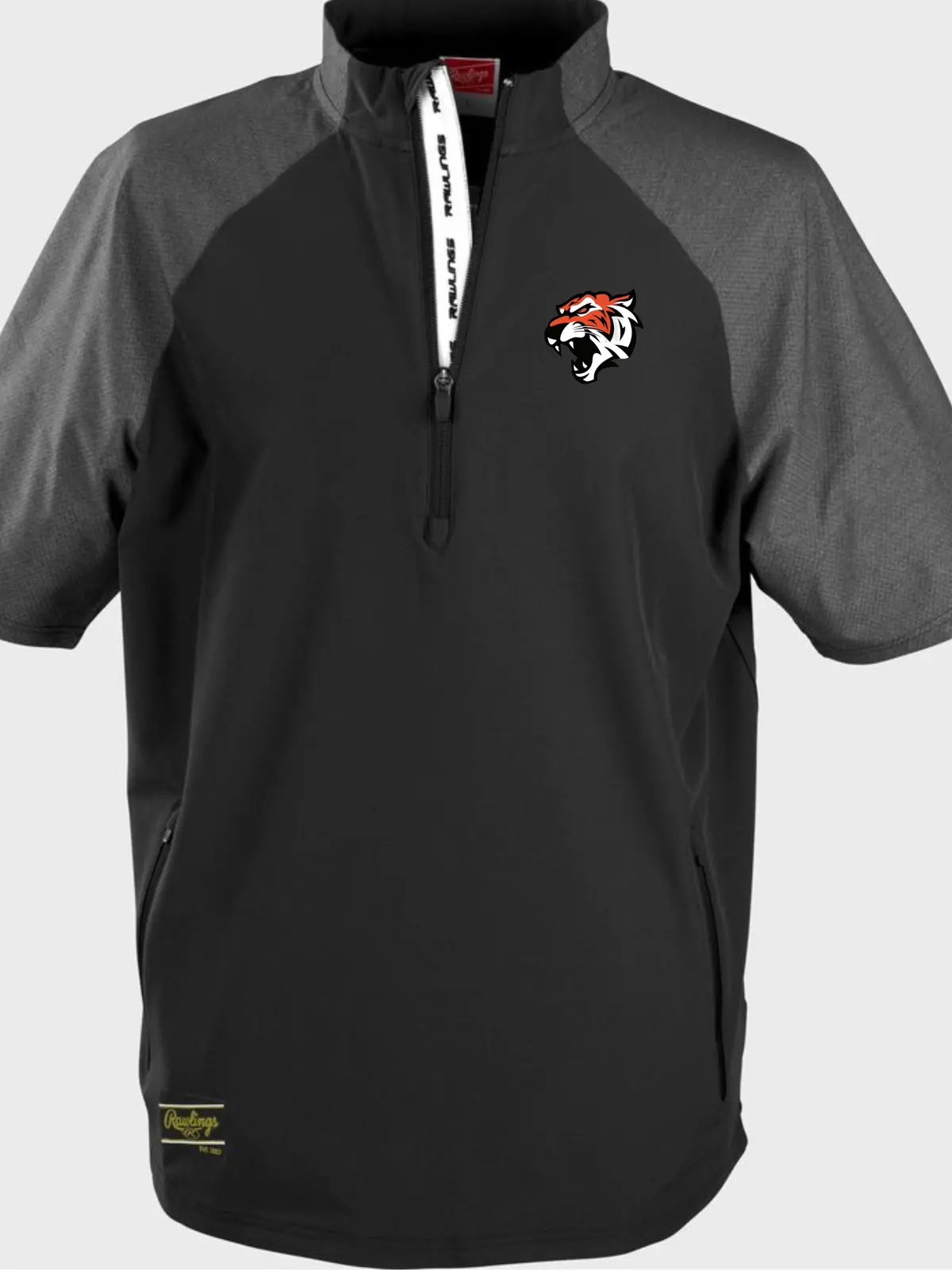 Rawlings Colorsync Orangeville Bengals Short Sleeve Cage Jacket  | Logo And Number 1