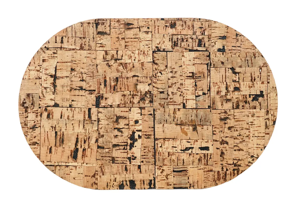 Wood Textured Oval Placemat Set Of 4 1