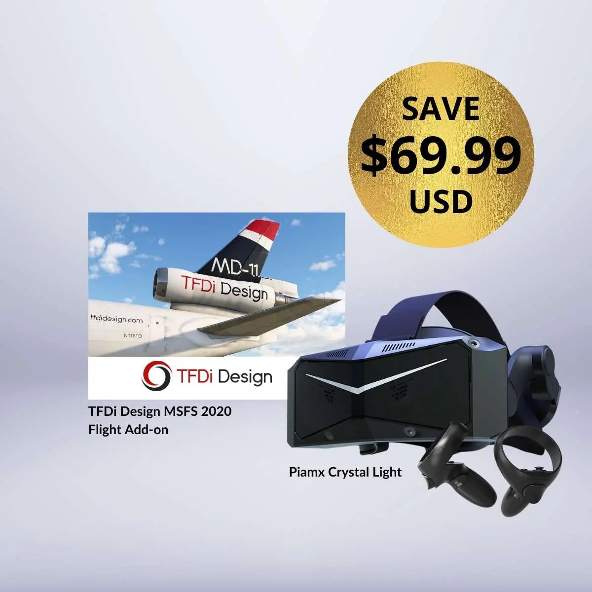 Pimax Crystal Light+ Free Flight Add-On Bundle 1