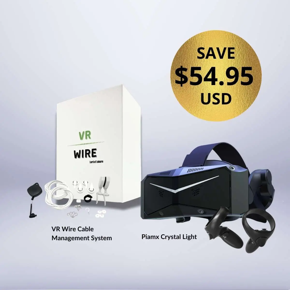 Pimax Crystal Light + Free Vr Cable Management Bundle 1