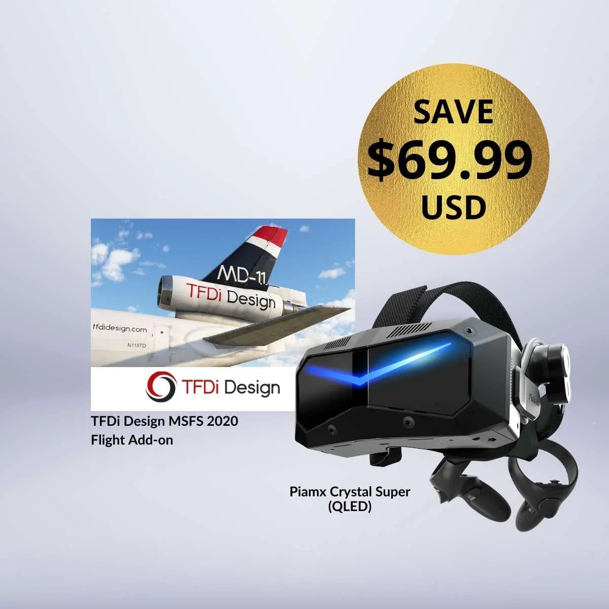 Pimax Crystal Super + Free Flight Add-On Bundle 1