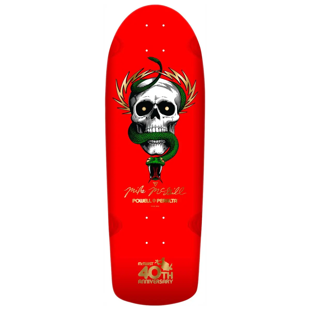 Powell Peralta Mike Mcgill 40Th Anniversary Reissue Skateboard Deck Red 1