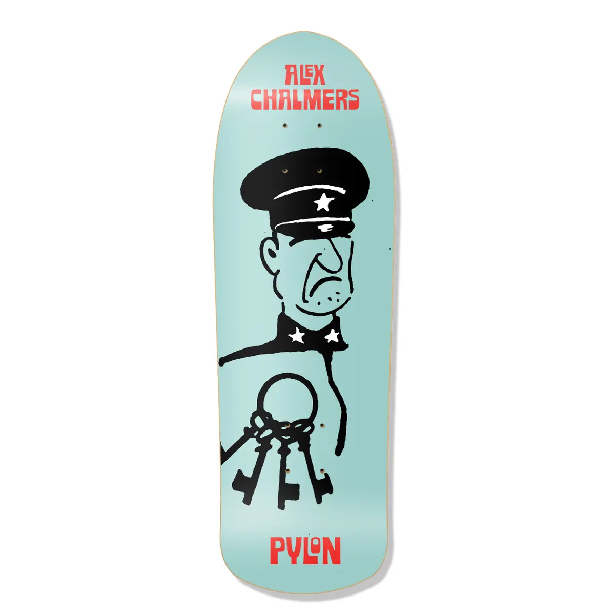 Pylon Skateboards Alex Chalmers Shaped Warden 9.375 Inch Wide Deck. 1