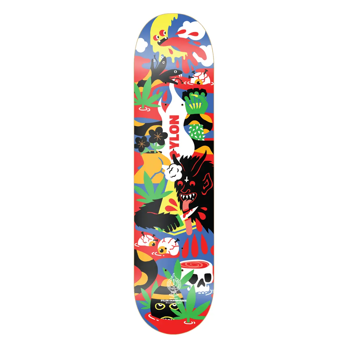 Pylon Skateboards Good Night 8.5" Wide Deck 1