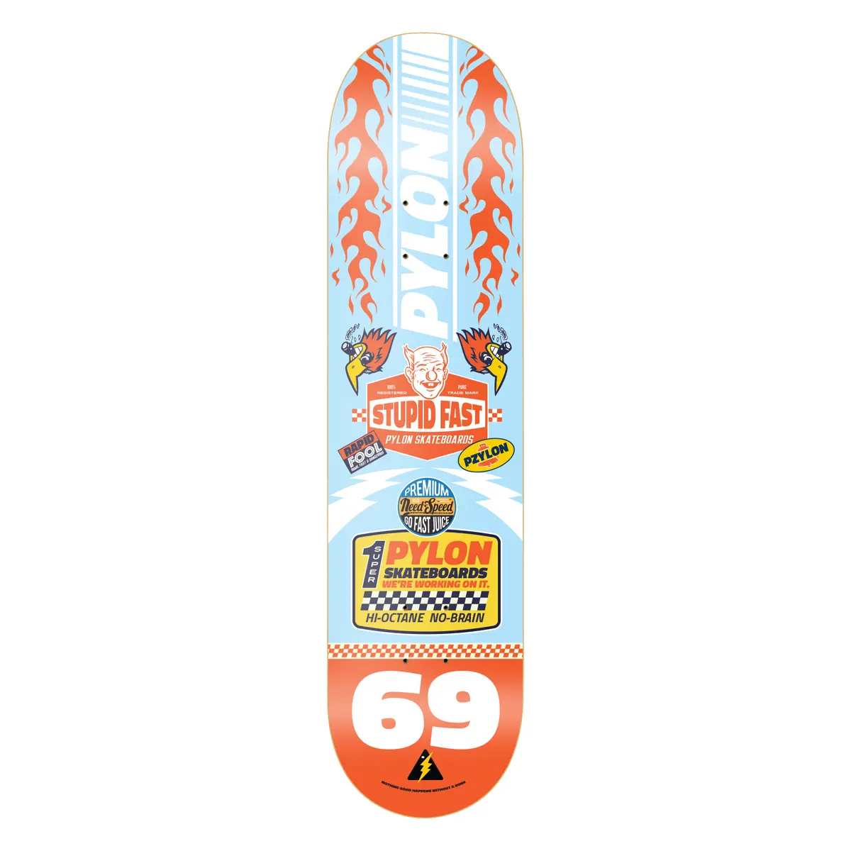 Pylon Skateboards Stupid Fast 8.5 Inch Wide Deck. 1