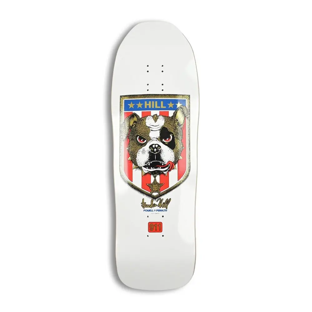 Powell Peralta Frankie Hill Bull Dog Reissue Skateboard Deck Gold Foil 1