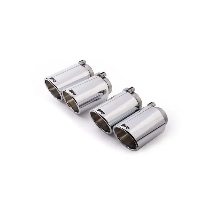 Remus Stainless Steel 102Mm Chrome Angled Exhaust Tips With Rolled Edge – Set Of 4 1