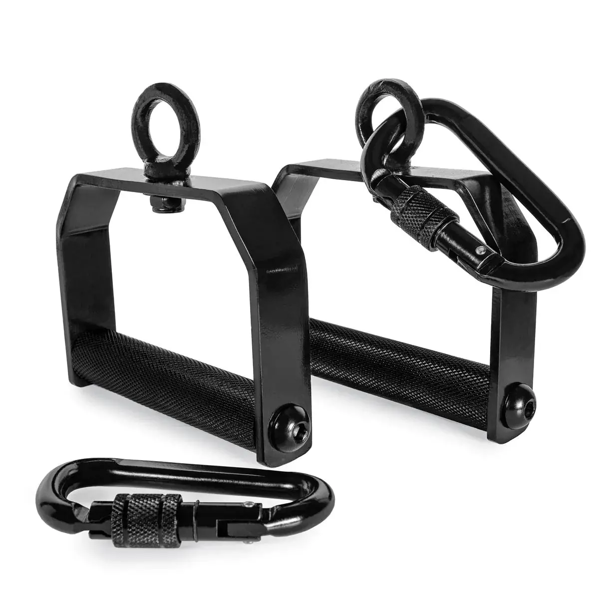 360° Rotating Handles - Knurled /W Heavy-Duty Carabiner 1