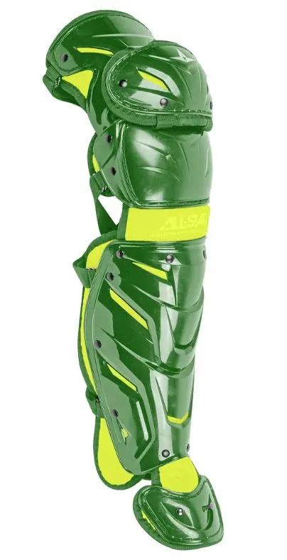 Allstar S7 Axis™ Green/Gold - Catchers Leg Guard - Ages 12-16 1
