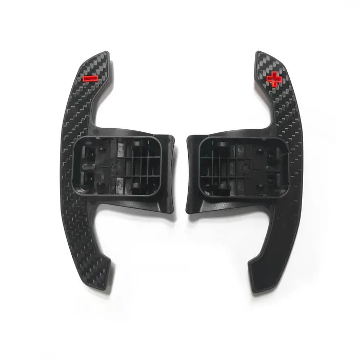 Shft Bmw F/G Series 'G8x Style' Automatic Paddle Shifters In Gloss Carbon Fibre With Red Details 1
