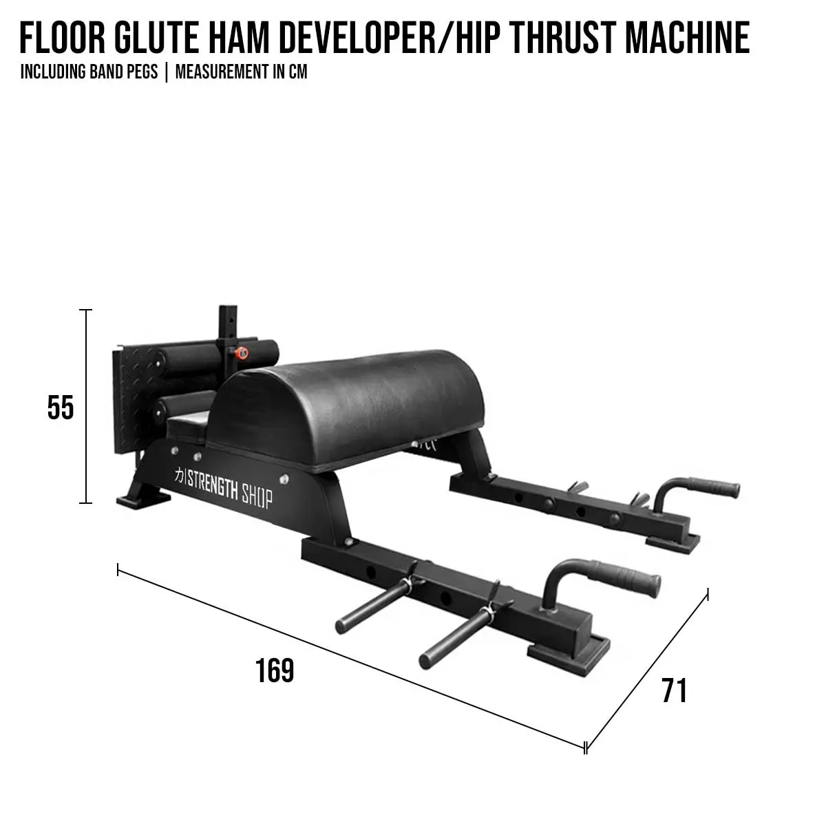 Floor Glute Ham Developer/Hip Thrust Machine 2