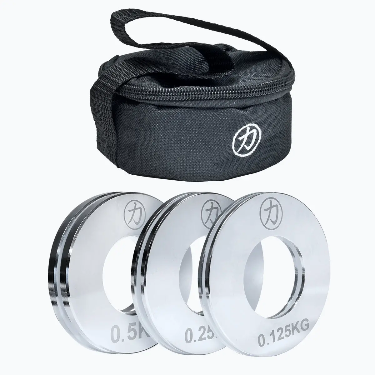 Fractional Steel Plate Set Incl. Storage Bag – Two Of Each: 0.5Kg/0.25Kg/0.125Kg 1