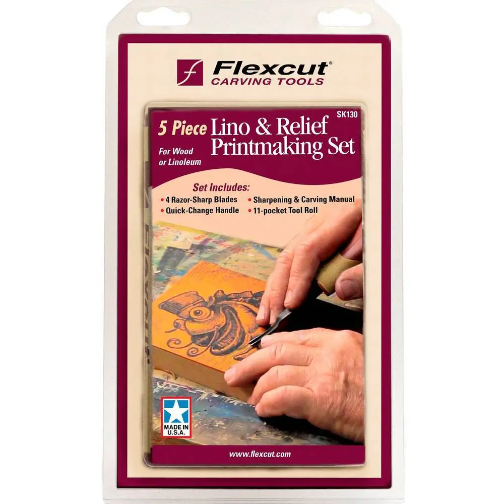 Flexcut 5Pc. Lino & Relief Printmaking Set Sk130 1