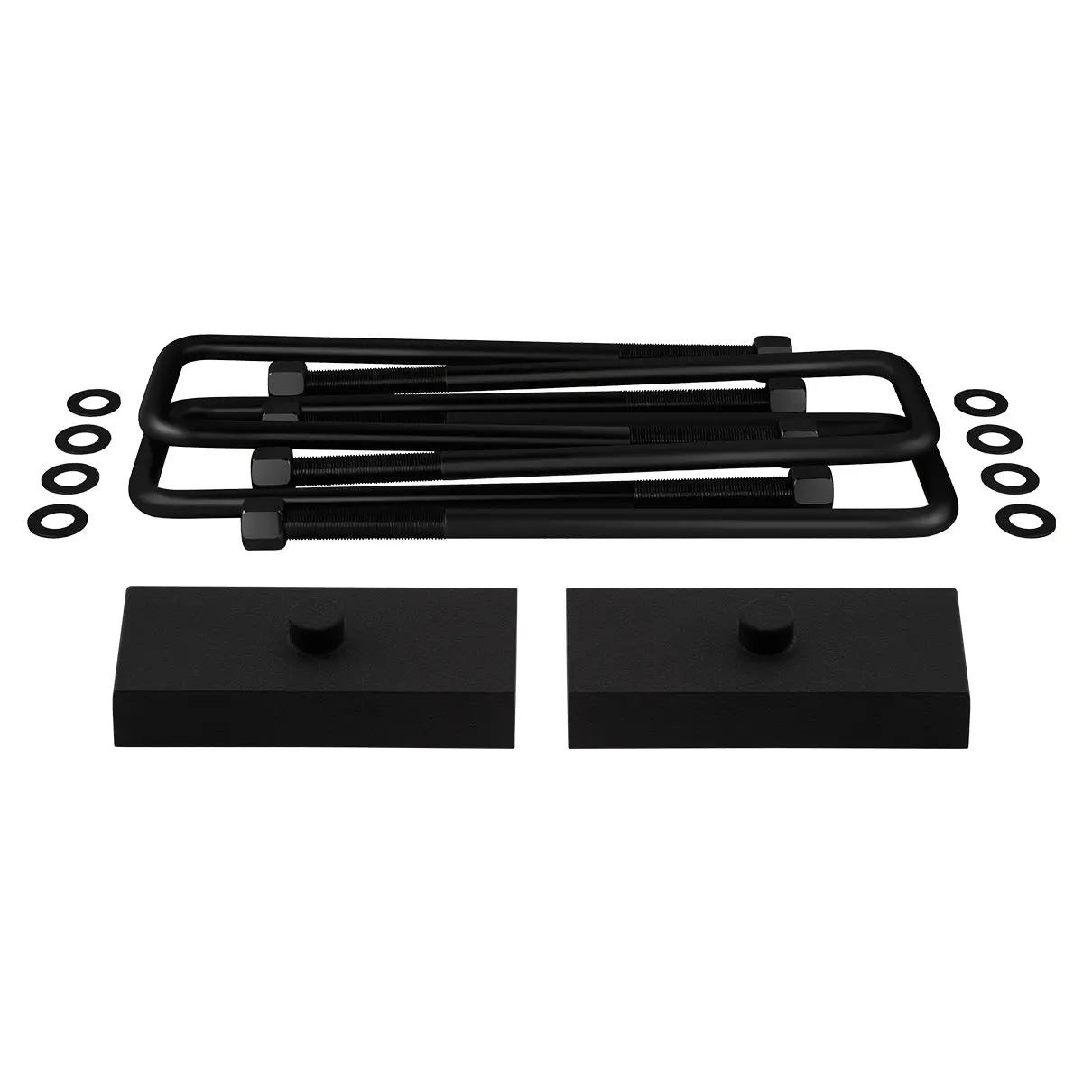 2011-2019 Chevrolet Silverado 2500Hd Rear Lift Blocks With Square U-Bolts 3/4Th Axle Alignment Pins 1