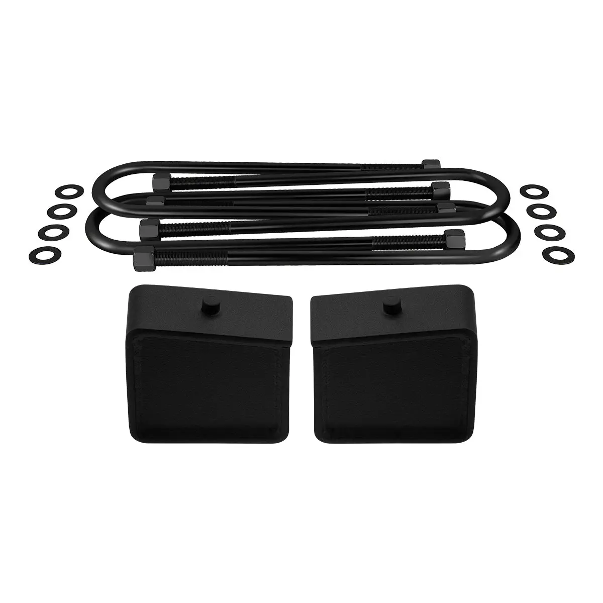 2002-2008 Dodge Ram 1500 2Wd Rear Suspension Lift Blocks With Round Bend 9/16 U-Bolts 3